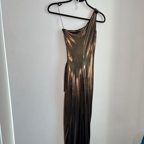 Revolve Nookie One Shoulder Metallic Dress - Picture 5 of 6
